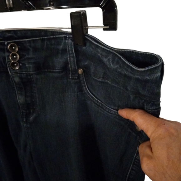 Torrid Jeggings Skinny 3 Vertical Button/Zip Straight Leg Plus Sz. Casual Sz. 22 - Picture 3 of 14